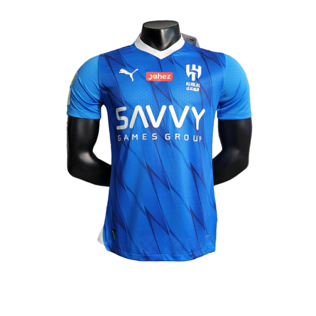 Camisa Al Hilal I 23 24 Jogador Puma Masculina Azul Detalhes Em