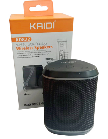 Caixa De Som Bluetooth Prova Água Ipx6 Potente Kaidi Kd 822