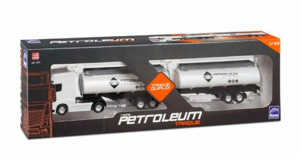 Caminhao Carreta Petroleum Cacamba Dupla Bitrem Roma Brinquedos