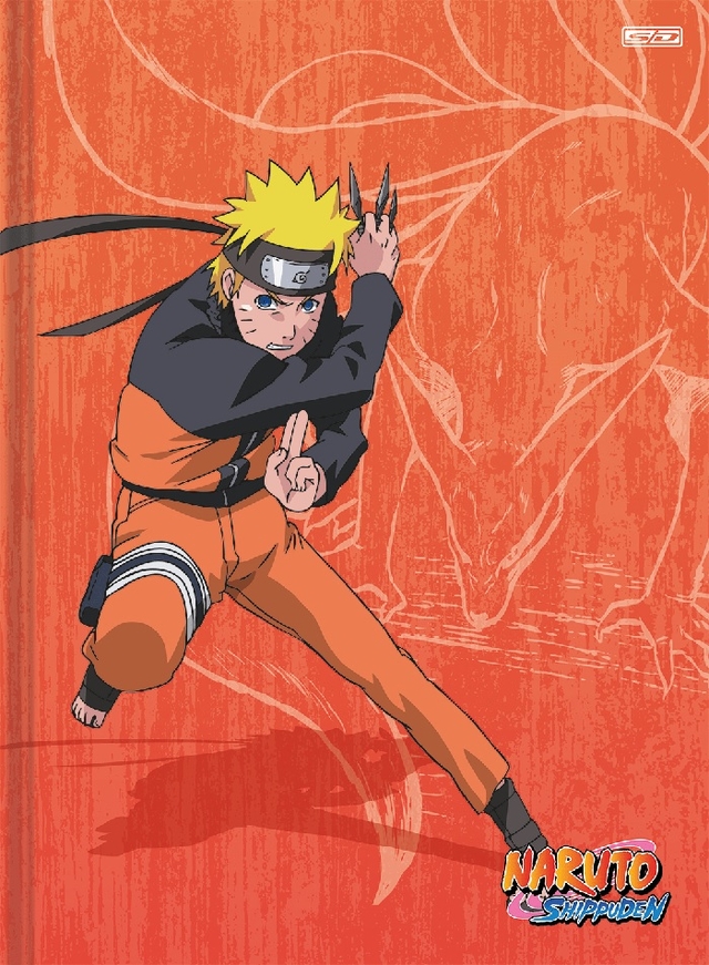 3 Cadernos Brochurão 80 Fls + Desenho + Cad Pequeno Naruto