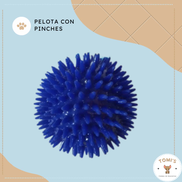 Pelota Con Pinches Azul Tomi S Tienda De Mascotas