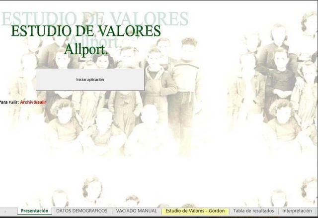 Test Allport, Test Valores