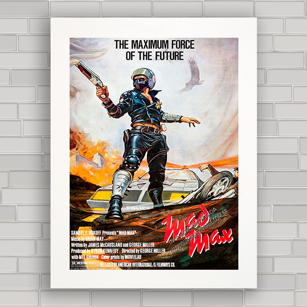 Quadro De Cinema Filme Mad Max Quadros Vintage