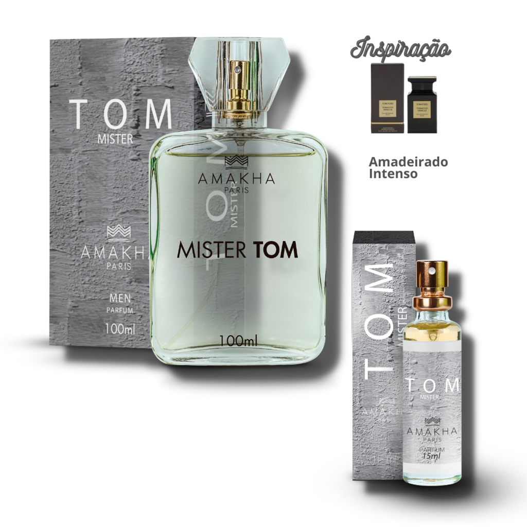 Perfume Tom Mister Masculino Amakha Paris Fragr Ncia Amadeirado