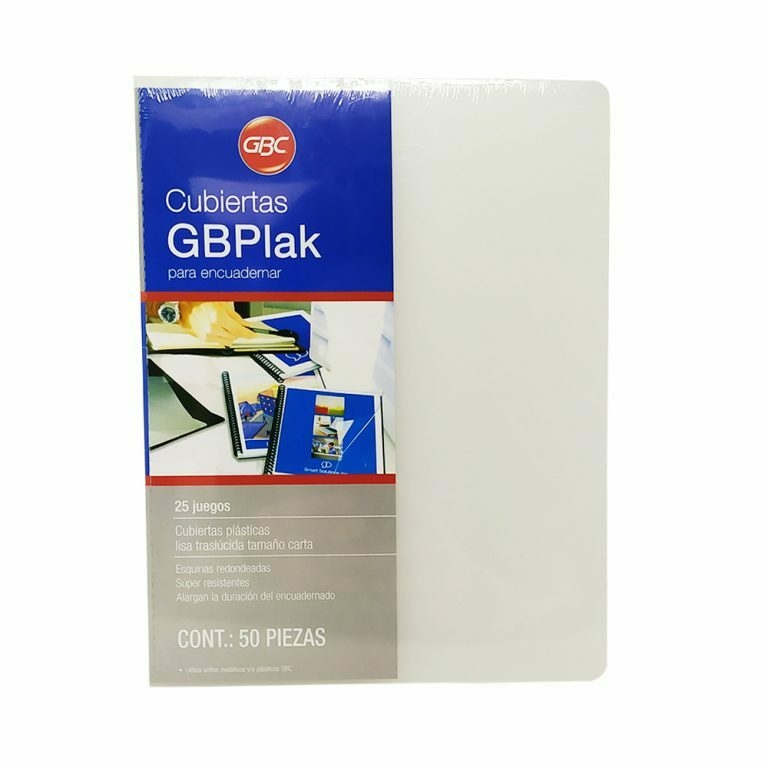 Cubierta Carta Gbplak Liso Trasparente C Gbc