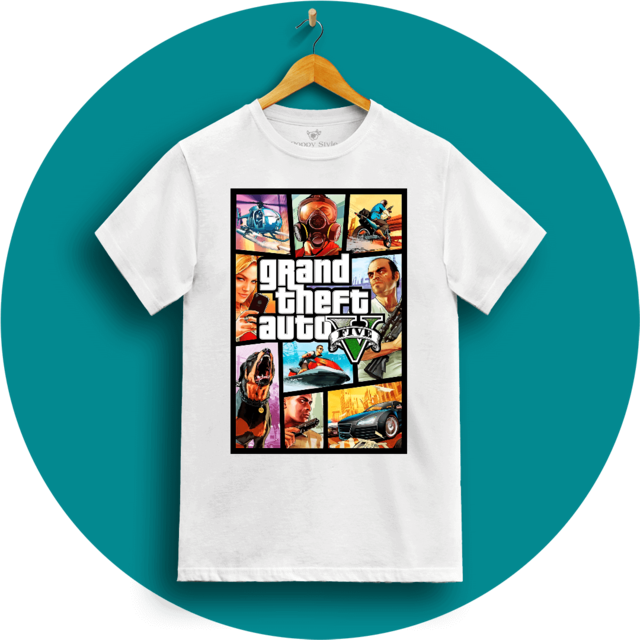 Camiseta Premium Feminina Branca de mangas GTA De Volta Para o