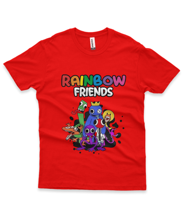 Camisa Rainbow Friends Red Desenho Jogo Game Preta