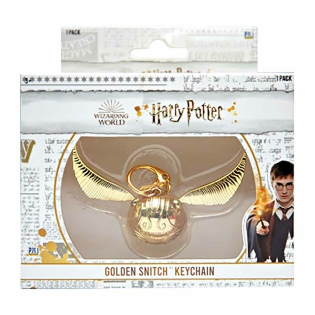 Harry Potter Wizarding World Llavero Snitch Dorada