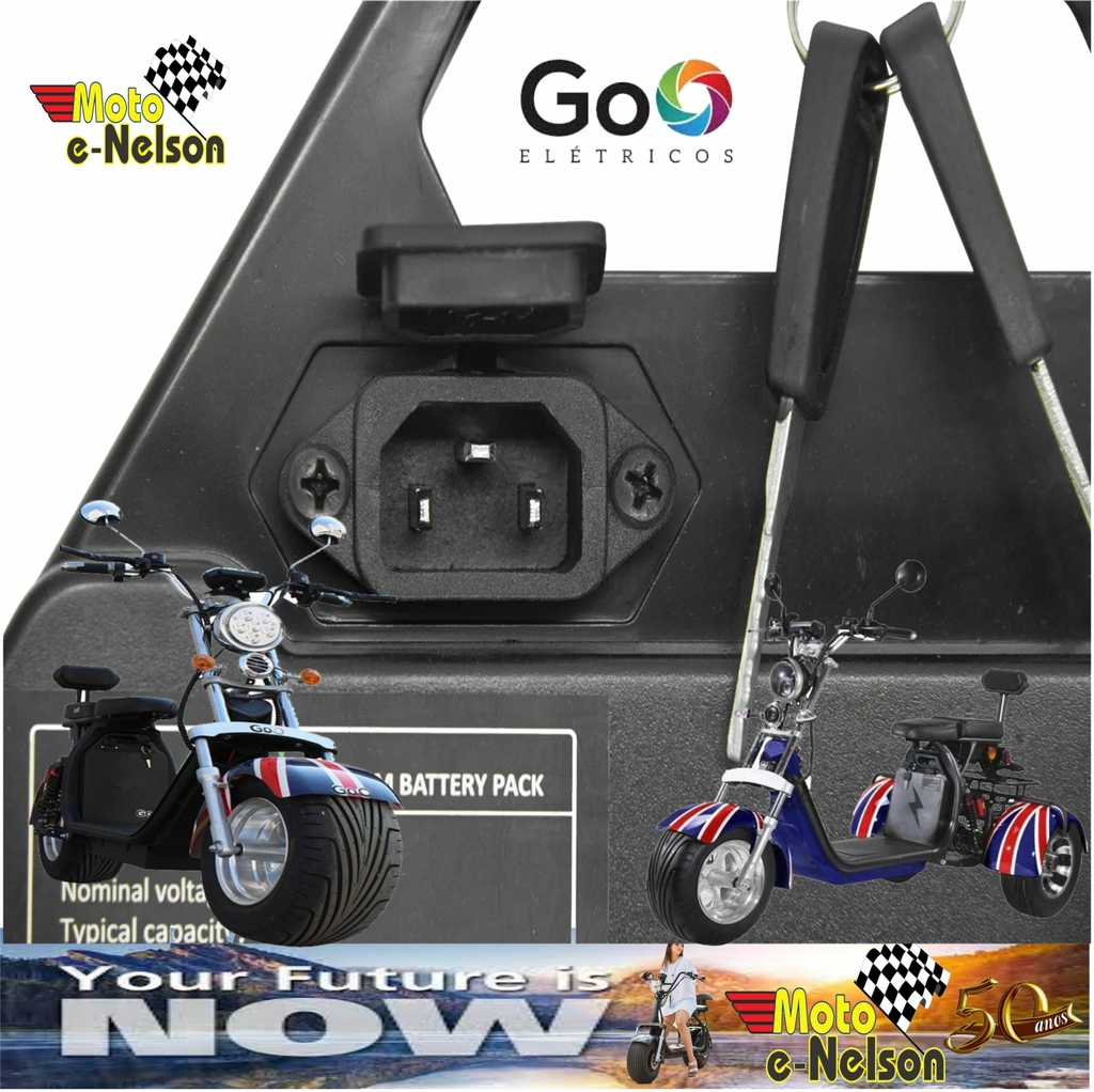 Bateria V Ah Removivel Para Scooter El Trica Citycoco