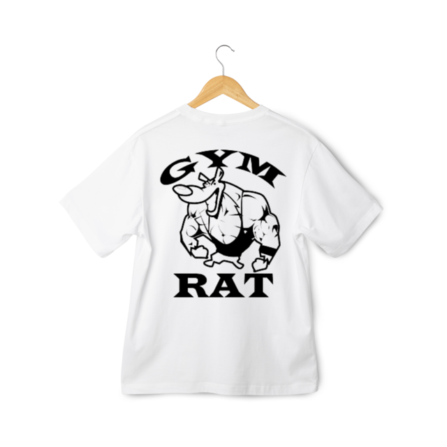 Camiseta gym rat, impressão nas costas - AtleticXpress