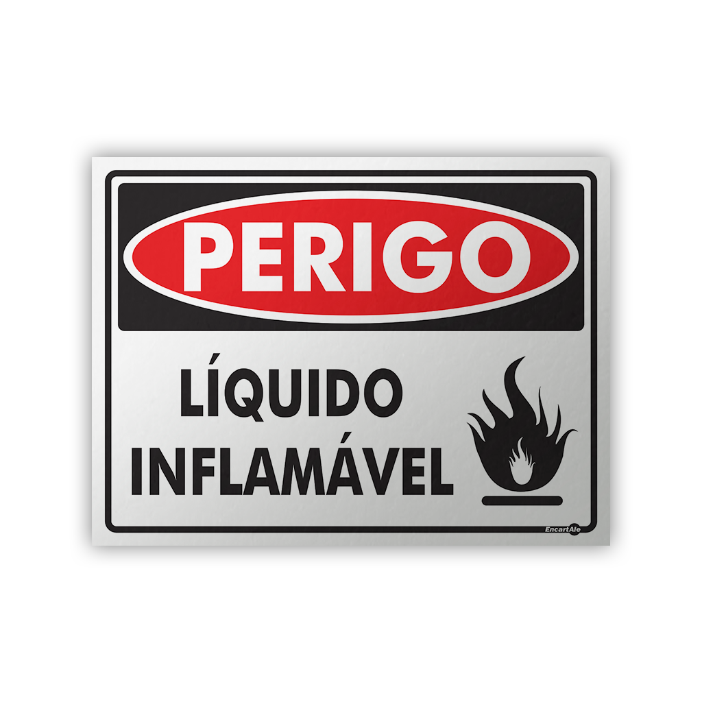 Placa Perigo L Quido Inflam Vel