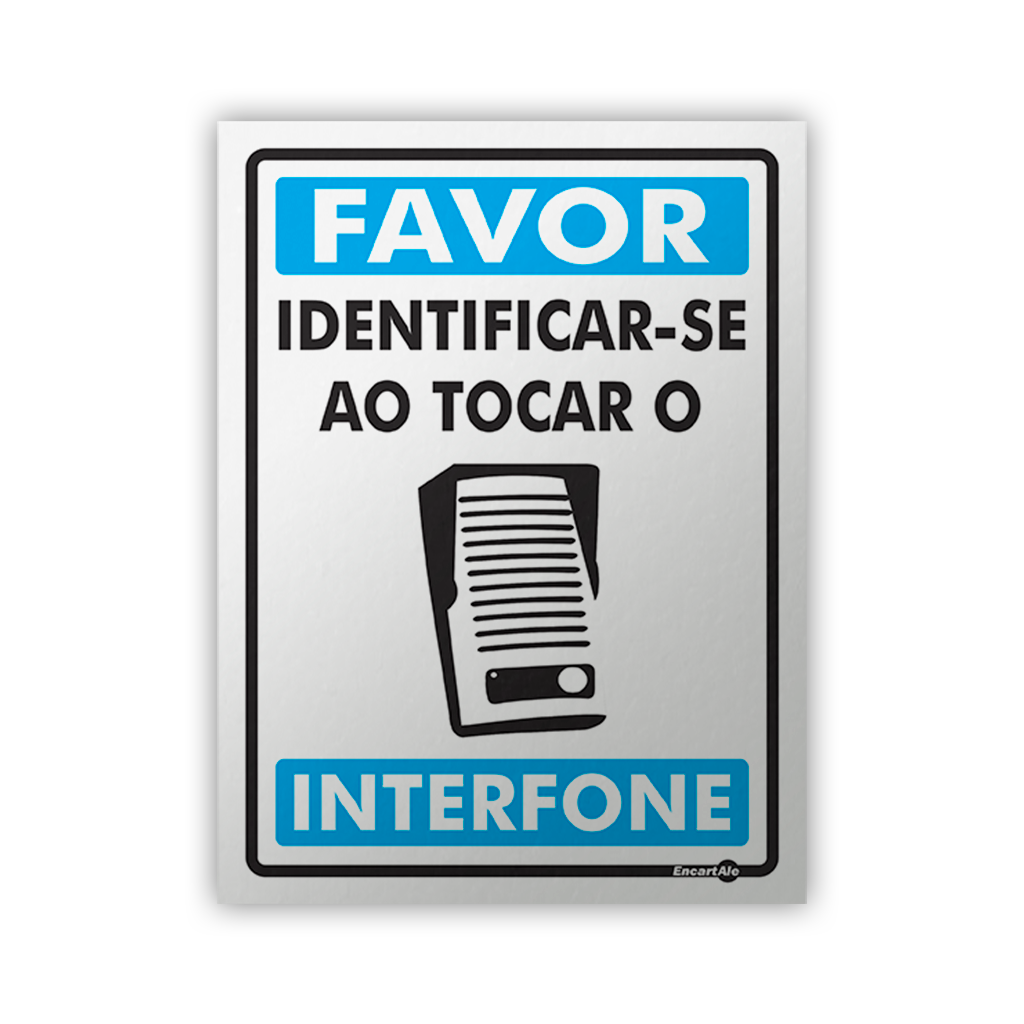 Placa Favor Identificar Se Ao Tocar O Interfone