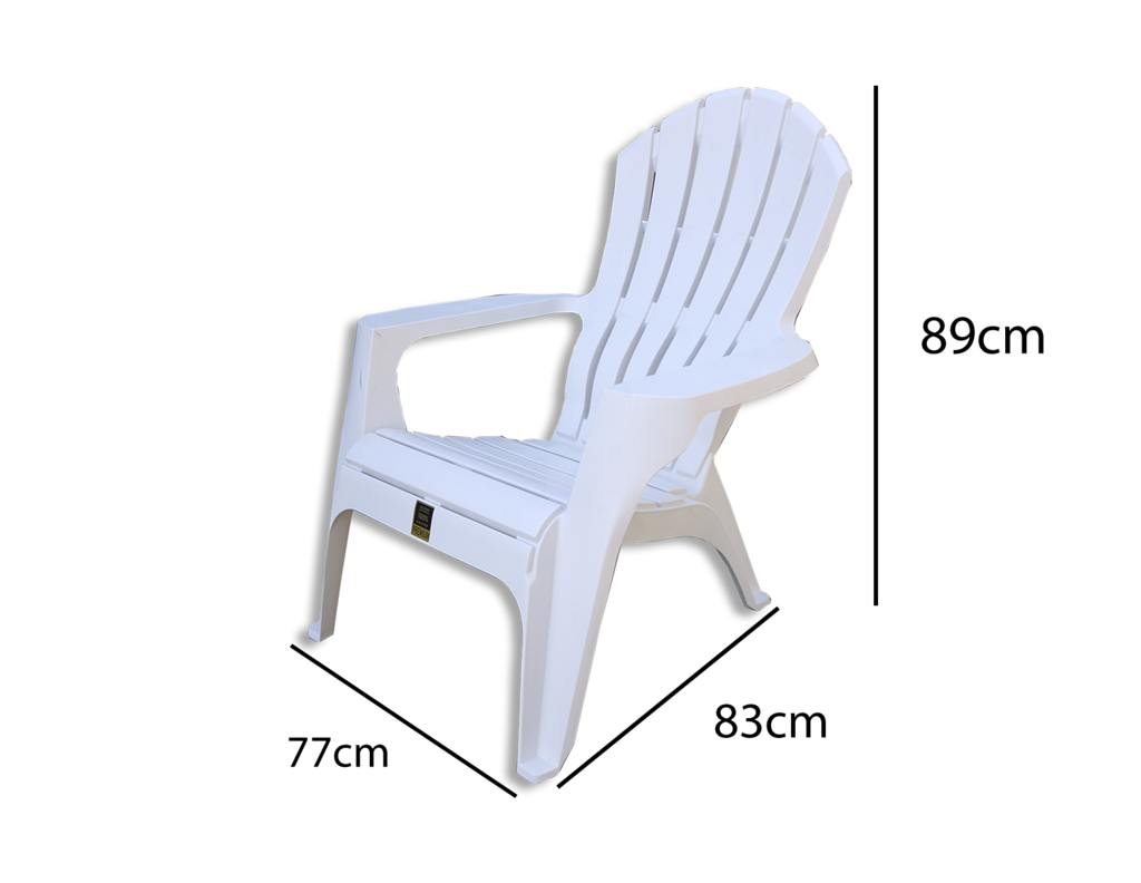 Silla Gran California De Plastico Mascardi Color Blanco