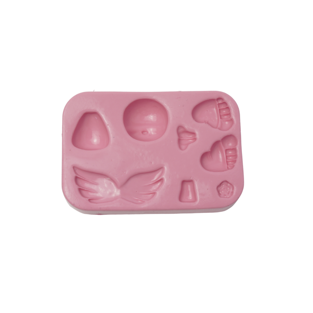 Molde de Silicone Para Biscuit Anjinho MJ Artesanatos Cód 1851