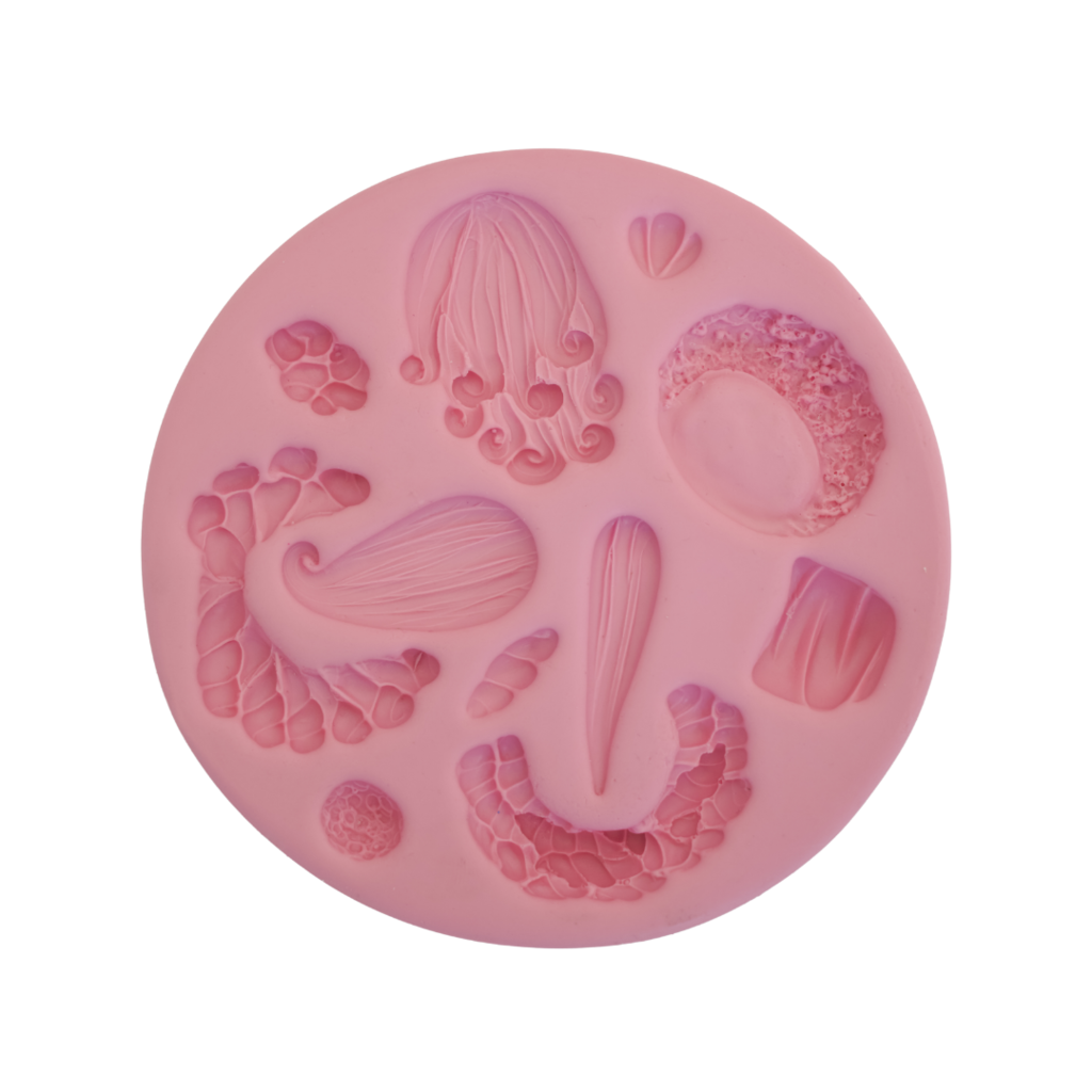 Molde de Silicone Para Biscuit Cabelinhos Cute 1 MJ Cód 1361