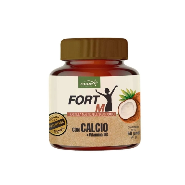 Fort M Con Calcio Vitamina D Sabor A Coco Funat X C Psulas