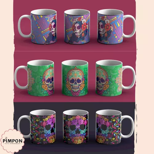 Plantillas Para Sublimar Tazas Calaveras Pimpon