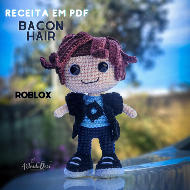 Bacon Hair - Roblox - Receita em PDF - Artes da Desi