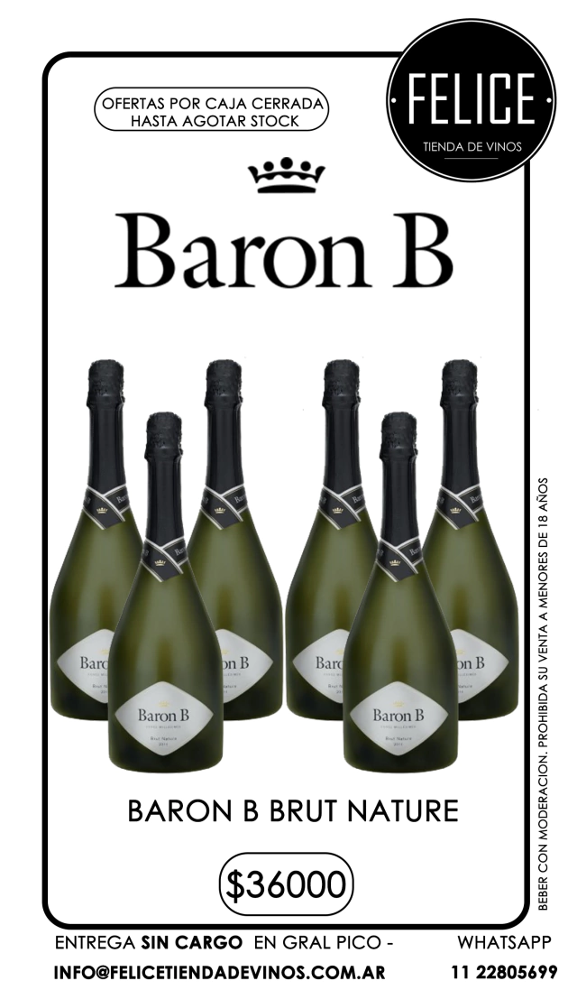 BARON B BRUT NATURE - Comprar En Felice Tienda De Vinos