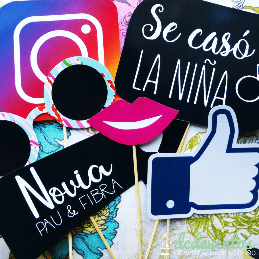 Carteles Accesorios Con Frases Para Photobooth