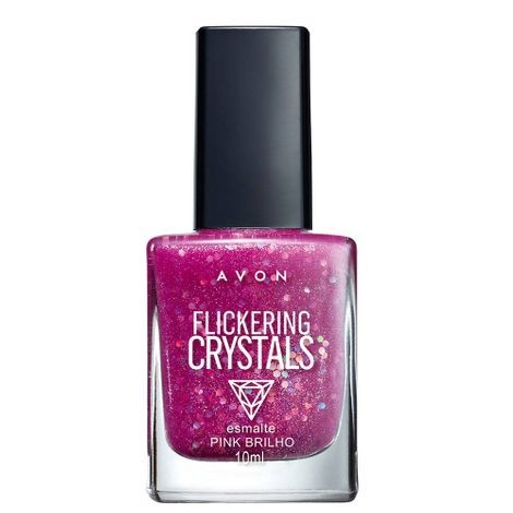 Esmalte Flickering Crystals Pink Brilho Avon