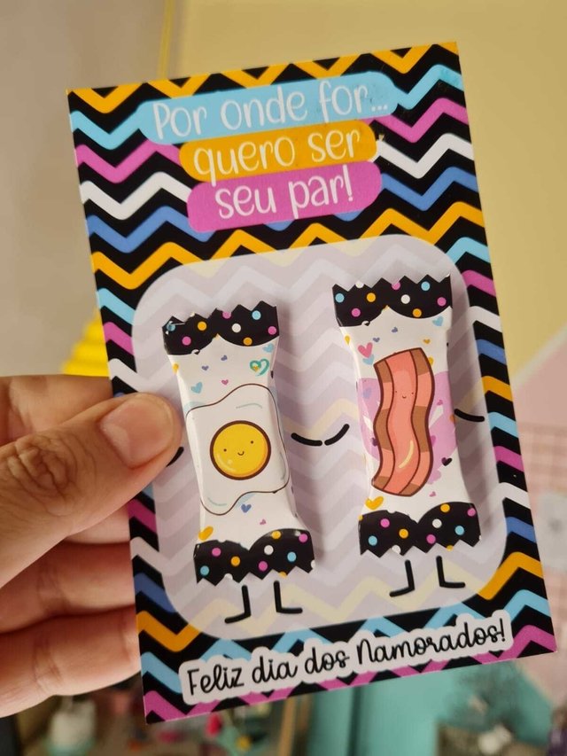 Dia dos Namorados - Cartão Personalizado com Bis ou Balinha