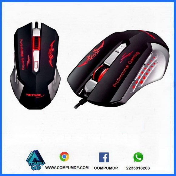 Mouse Gammer Retroiluminado Netmak Xenon Compumdp