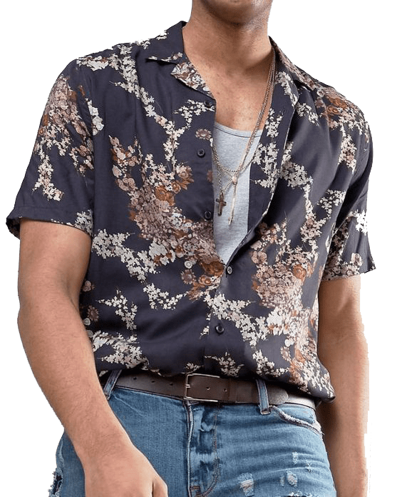 De Talles - Camisa Hawaiana Hombre - Moldes Artesanales C#7014