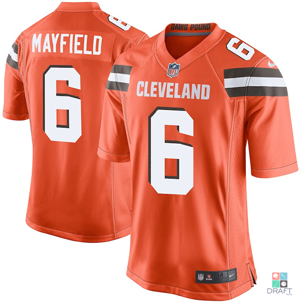 NFL, Shirts & Tops, Nfl Teamapparel Bakermayfield 6 Cleveland Browns  Youth Jersey Bfpm299