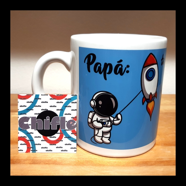 Taza Cerámica Te Quiero Hasta El Infinito Y Más Allá Papá 