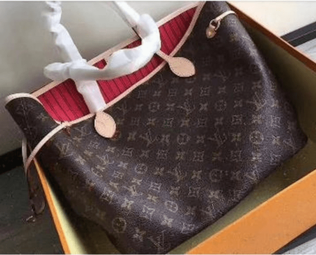 Bolsa neverfull louis vuitton em couro legitimo - R$ 1990.00, cor Marrom  #22003, compre agora