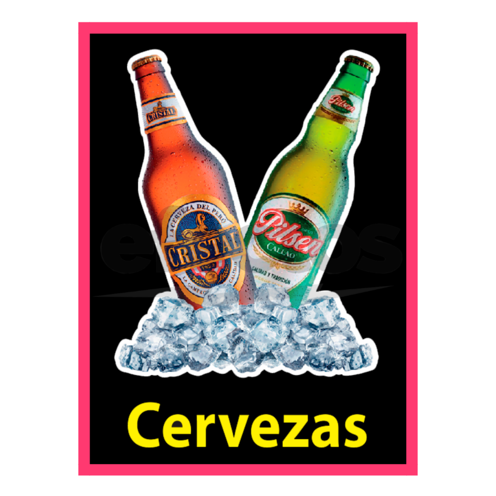 Letrero Acrílico Cerveza Cristal y Pilsen LED Discoteca