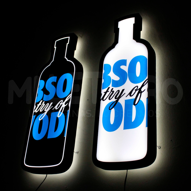 Letrero Luminoso Acrílico Absolut Vodka Led Bar Karaoke