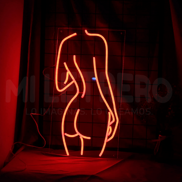 Letrero Luminoso Mujer Sexy Rojo NEON LED Flexible