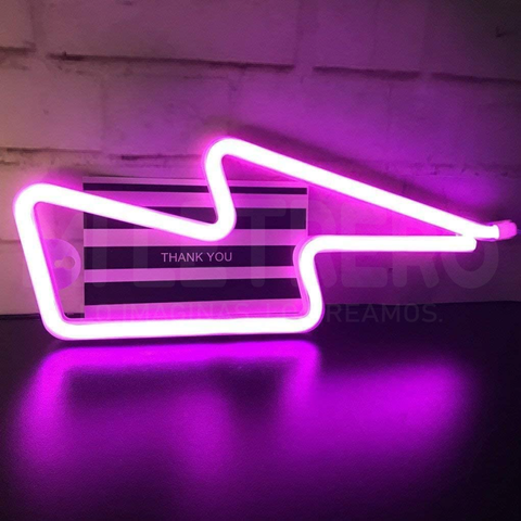 Letrero Luminoso Rayo Fucsia Neon Led Flexible