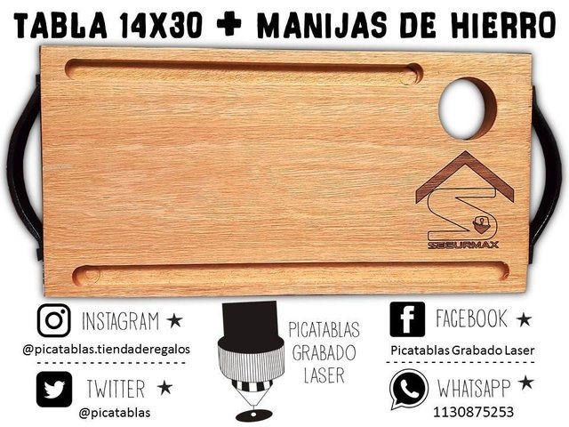 Tabla de madera para asados