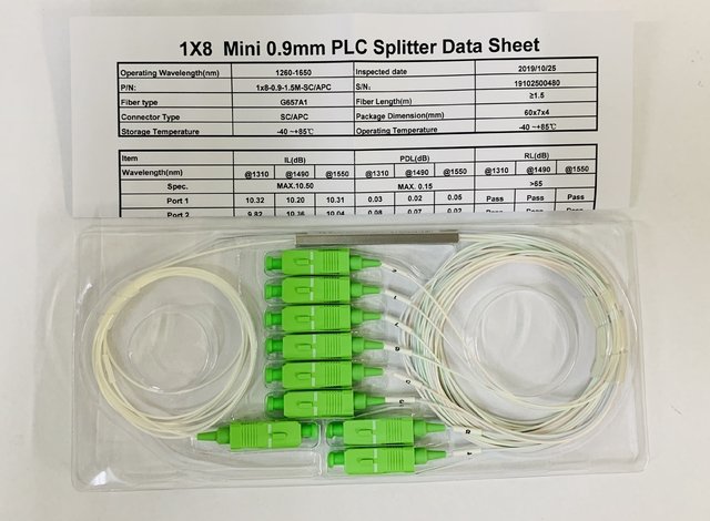 Splitter Ptico Plc X Balanceado Conectorizado Sc Apc Ftth