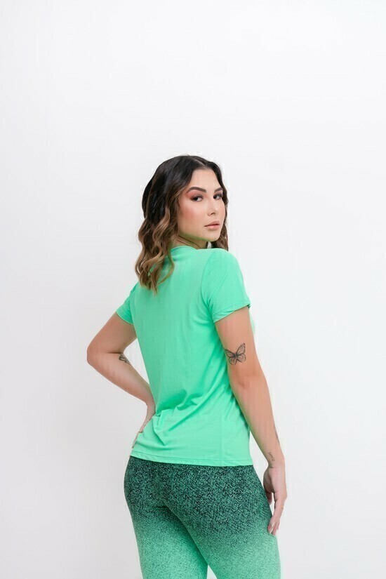 Blusa B Sica Verde Neon Comprar Em Alette Fitness