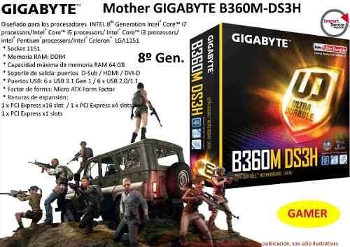 gigabyte b360m ds3h lga 1151 matx