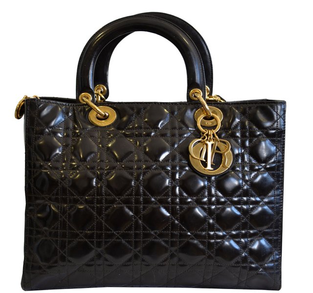 black patent lady dior bolsa