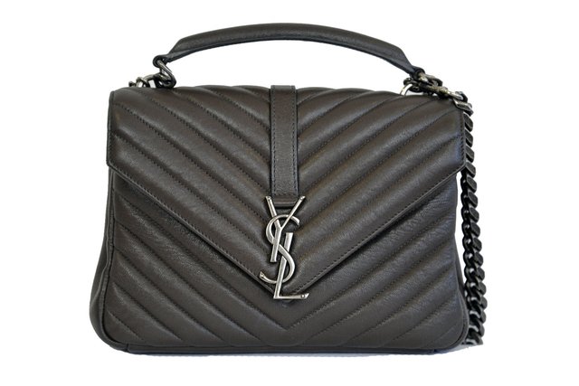 ysl black chevron bolsa