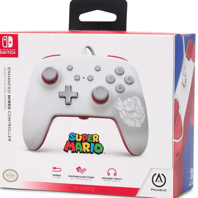 Controle Super Mario Bros Com Fio Nintendo Switch e PC - Info Work