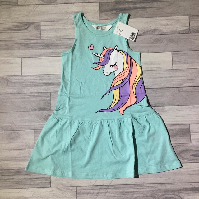 Vestido verde unicornio H&M - wishlist