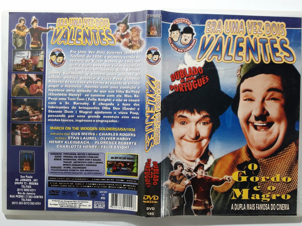 DVD Era Uma Vez Dois Valentes O Gordo e o Magro Original Coleção Os