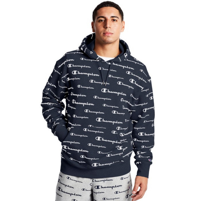 champion navy blue moletom com capuz