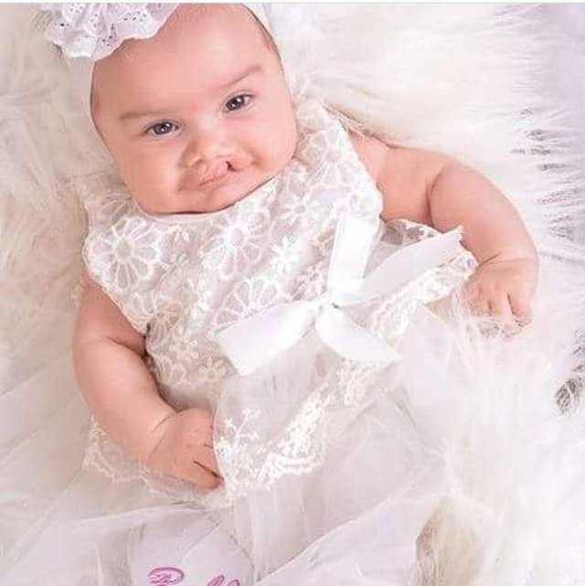 Vestido infantil menina bebê Princesa Festa Casamento batizado Renda Manga  Curta Branco Premium Luxo - Auhe Kids