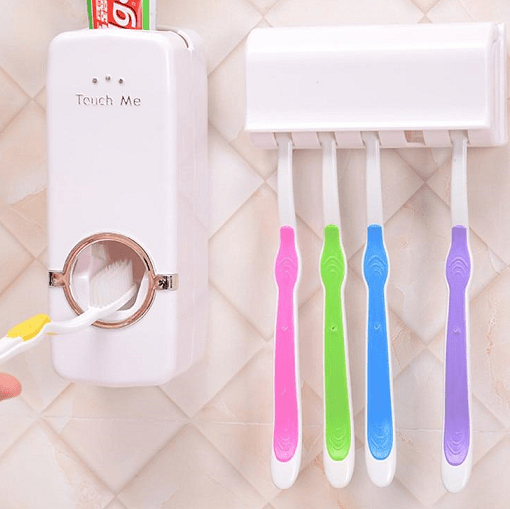 Vaca hogar carga Dispenser Pasta Dental y Porta Cepillos - Puro Diseño