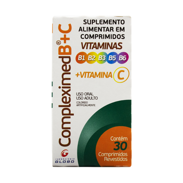 Compleximed B + C Complexo Vitamínico Globo 30 Comprimidos