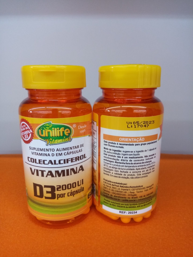 VITAMINA D3 UNILIFE 60 CAPSÚLAS DE 470mg