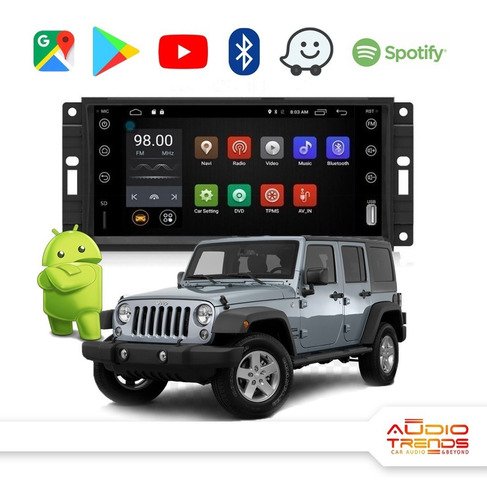 Stereo Multimedia 7 Jeep Wrangler Con GPS WiFi Mirror Link Para